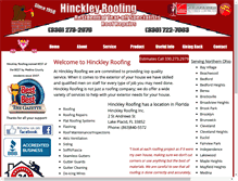 Tablet Screenshot of hinckleyroofing.com